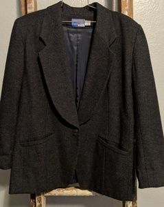 Vintage 100% Wool Grey Pendleton Oversized Blazer